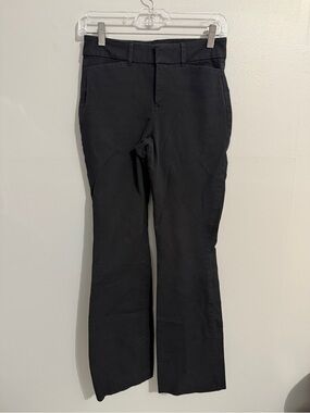 Old Navy Pants Womens 2 High Rise Pixie Flare Black Work Business Casual Office